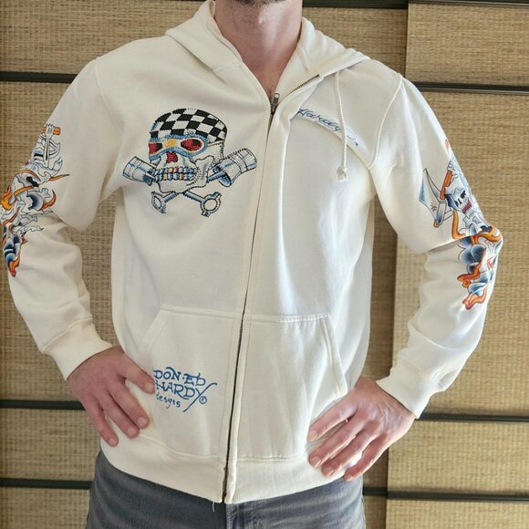 Vintage Ed Hardy Skull Hoodie - Picture 2 of 16